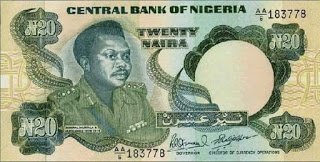 Image of Murtala Mohammed, 20 naira