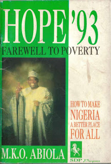Image of M.K.O Abiola's campaign poster, for the June 12, 1993, presidential election.