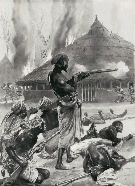 The Opening Up of Nigeria, the Expedition Against the Aros by Richard Caton Woodville II, 1901